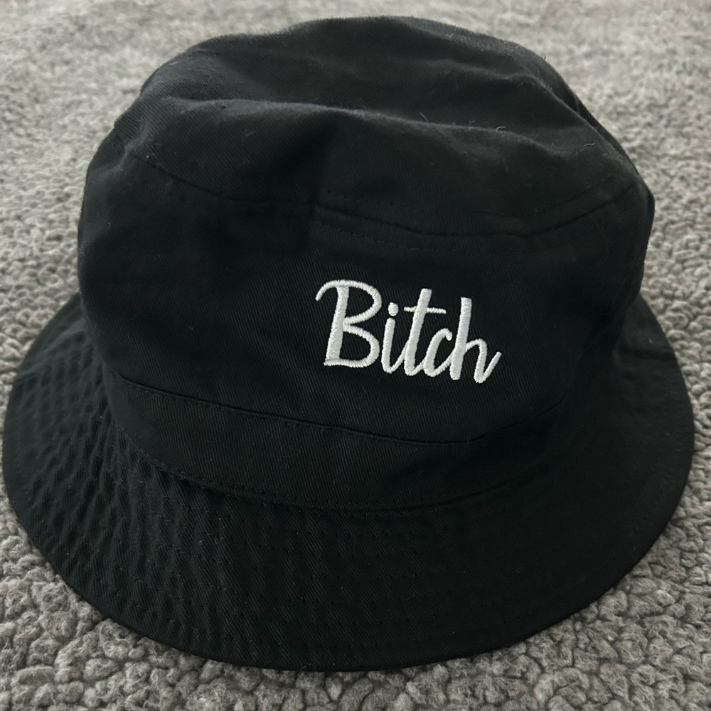 Spencer's Novelty Black Bucket Hat